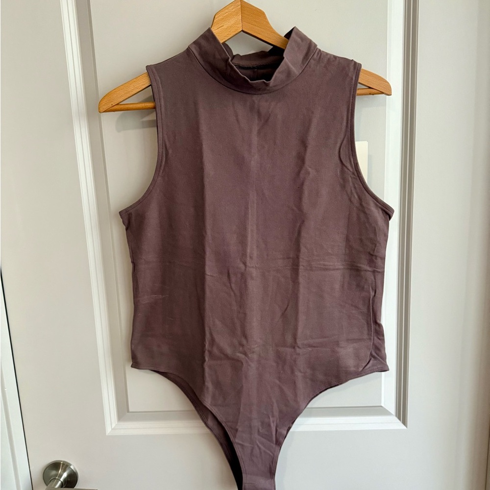 NWT A New Day from Target brown sleeveless mock neck bodysuit, size XL